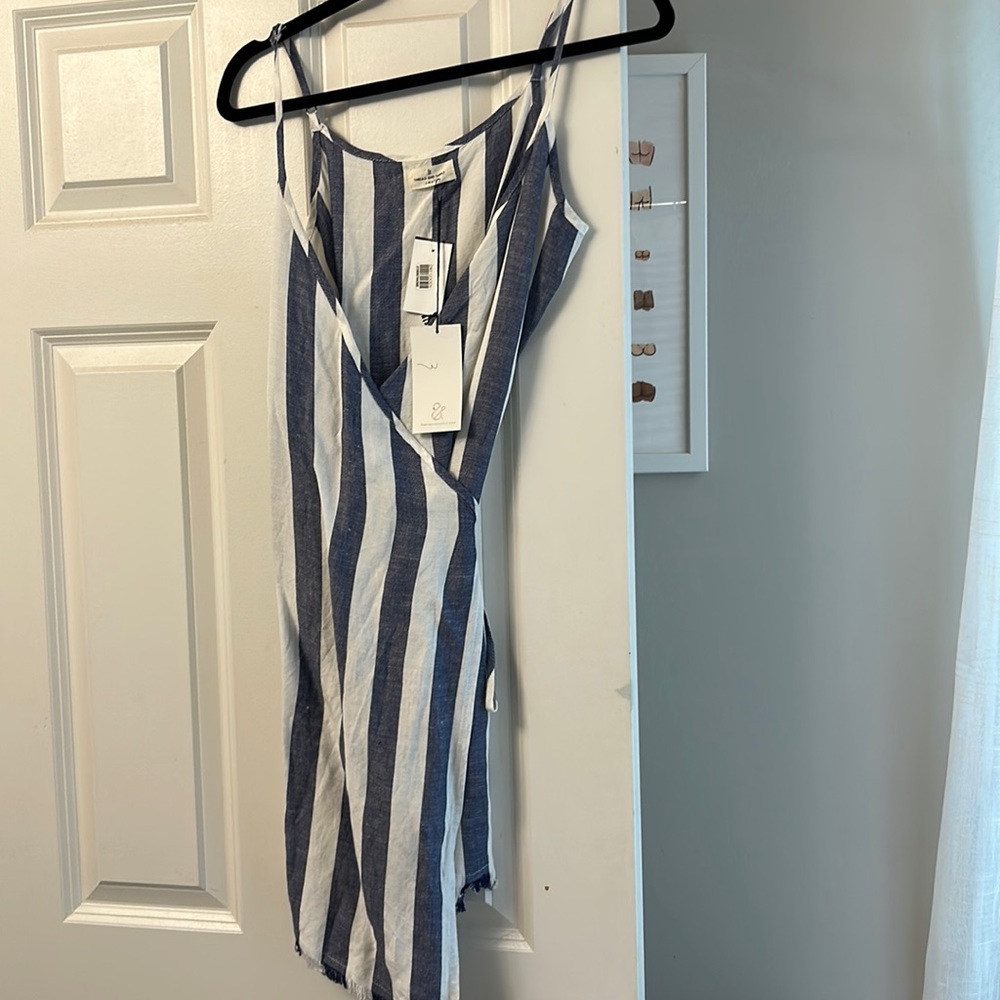 Thread and Supply Navy Stripe Dress NWT
